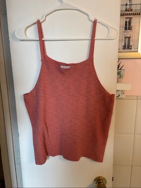 LOFT Rust-Coral Knit Camisole Tank